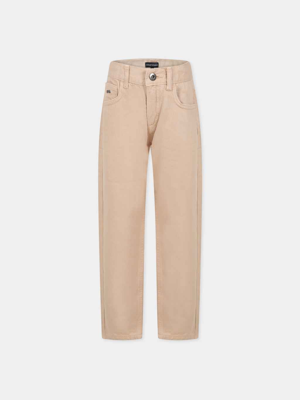 Pantalon beige pour garçon avec aiglon